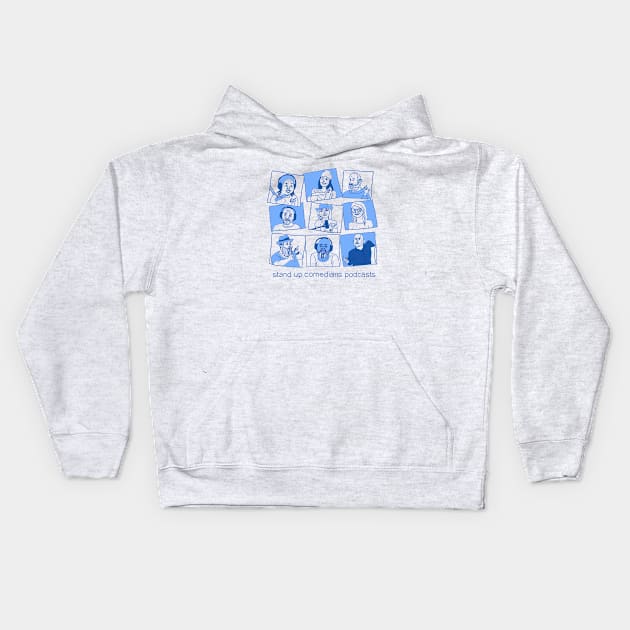 stand up comedians podcasts Kids Hoodie by croquis design